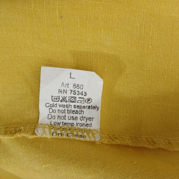 Terzo Millennio 100% Italian Linen Short Sleeve Crew Neck Hi Low Hem Top. Size L - Picture 5 of 6